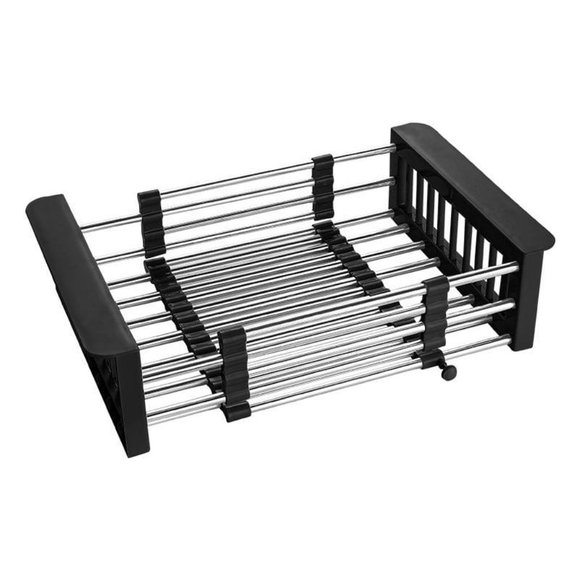 Retractable  Kitchen Sink Stainless Steel Drainer Rack Vegetable Fruit Basket - Picture 1 of 12